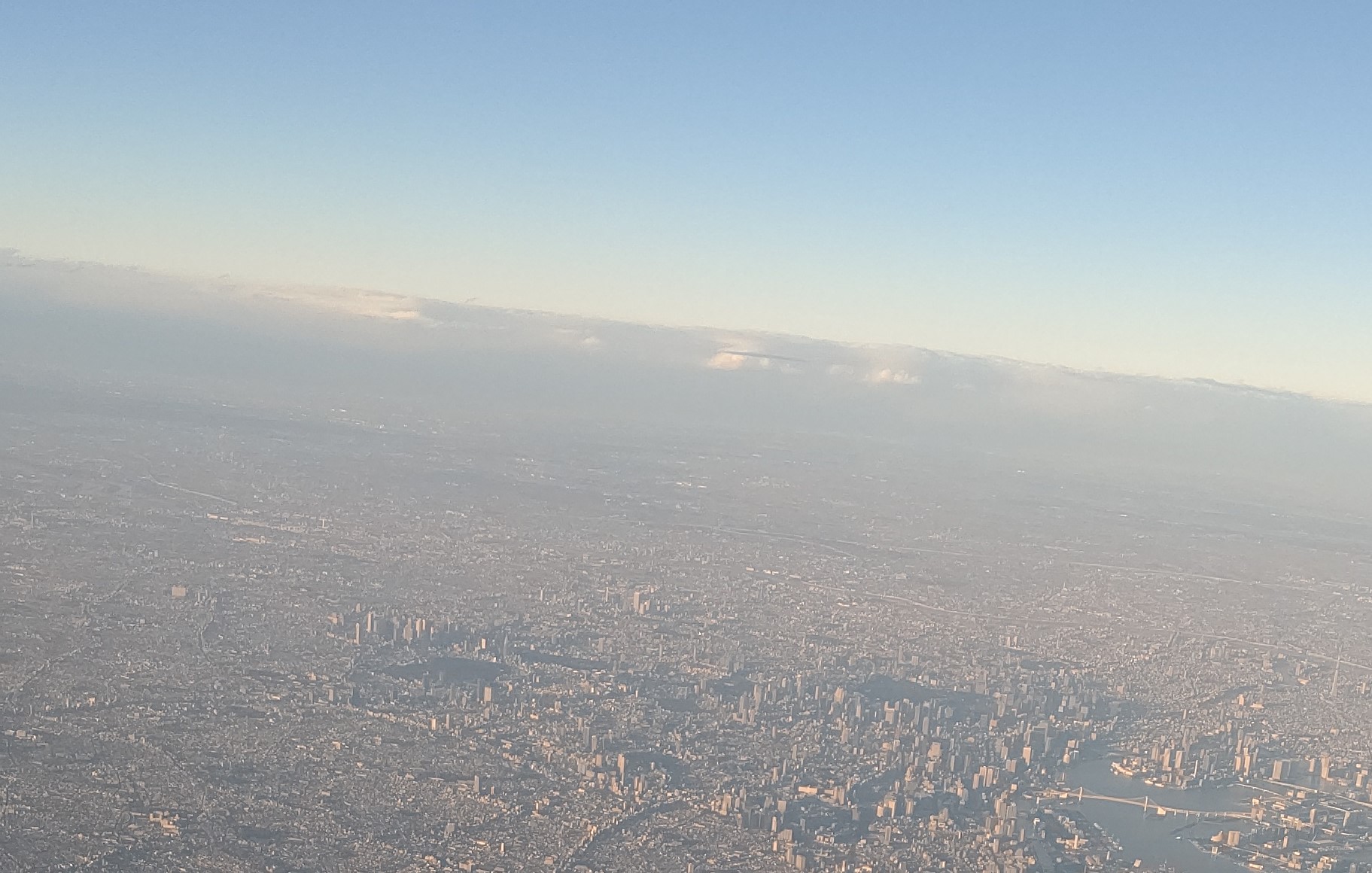 飛行機からの東京